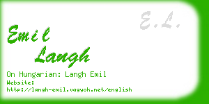 emil langh business card